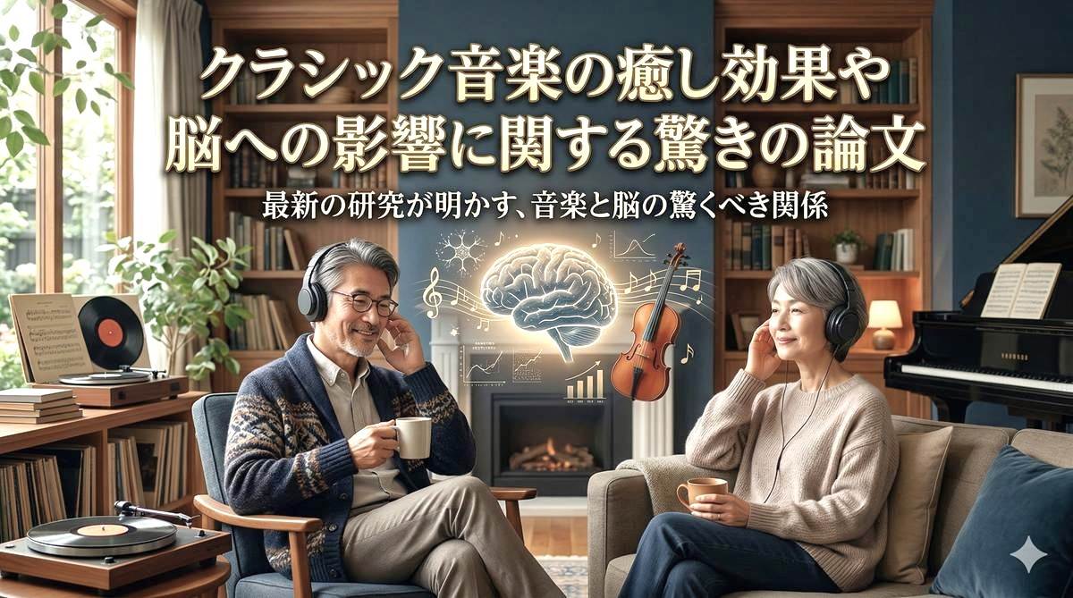 クラシック音楽の癒し効果や脳への影響に関する驚きの論文